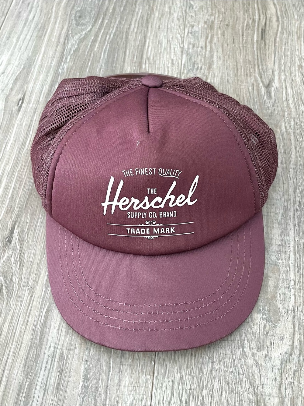 Herschel Kids Maroon Logo Mesh Trucker Hat